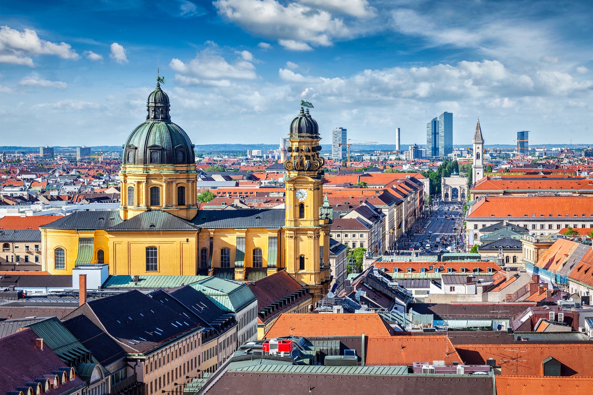 Aerial view of Munich